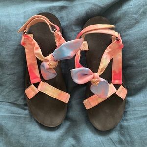 Loeffler Randall sandals with tie-dye straps